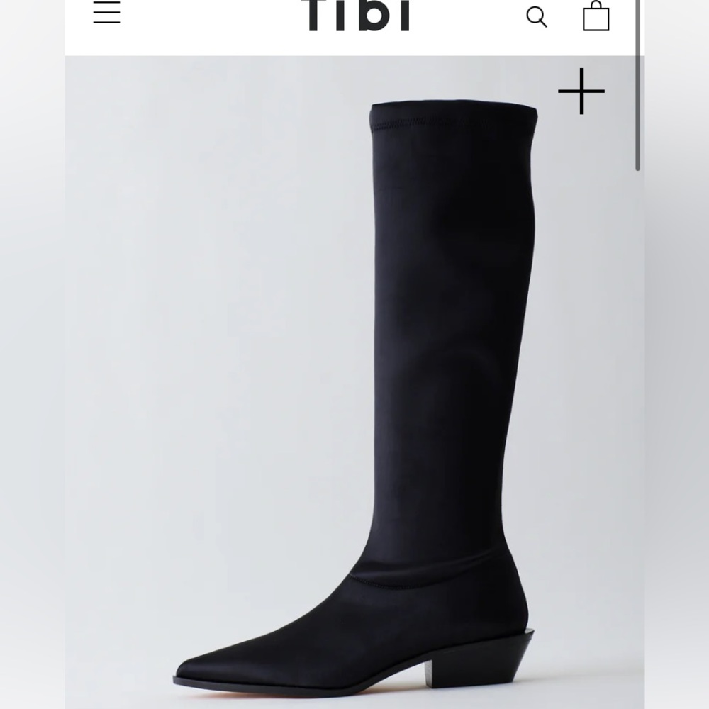 Tibi NEW Satin Stretch Bronson Boot - Regular Calf size 42